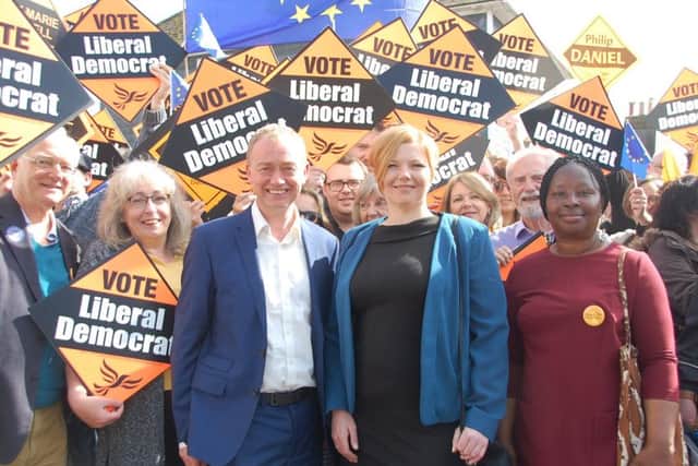 Tim Farron visits Lewes to launch campaign of Kelly-Marie Blundell