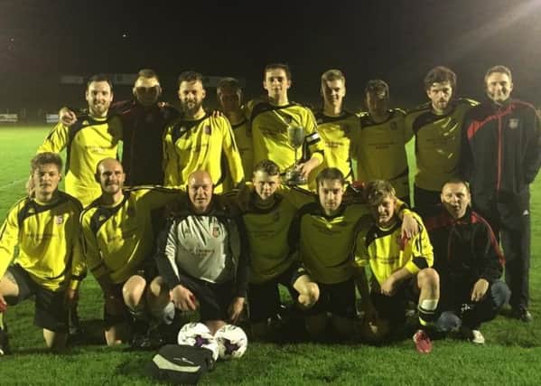 The Rye Town football team which won the Robertsbridge Charity Intermediate Cup last night.