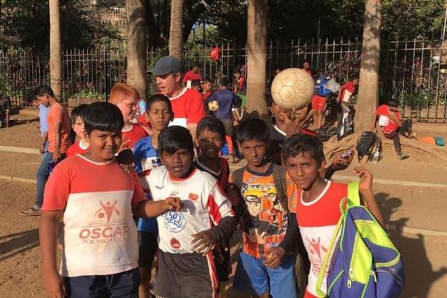 Some of the children who work with the foundation