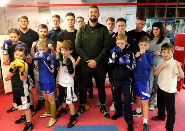 Tony Bellew at Horsham Boxing Club filming for ITV. Pic Steve Robards SR1709493 SUS-170305-112934001