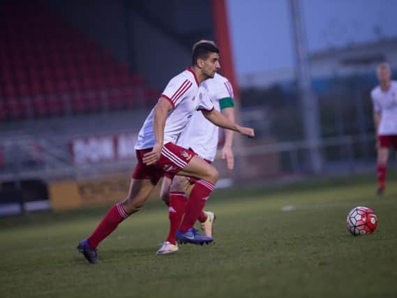 Omar Bugiel in action for Worthing earlier this season. Picture by Marcus Hoare