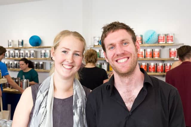Krisi and Mike, founders of the Bluebird Tea Company (Photograph: Hikaru Funnell)