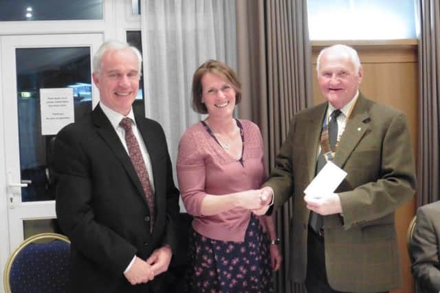 Dr Lesley Apthorp, Appeal Chairman Mike Eastwood and Senlac President, Glyn Parry SUS-170428-150702001