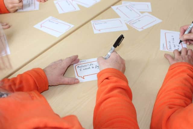 People can fill in specially designed cards with their wishes. Picture: St Catherine's Hospice