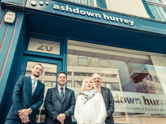 From left to right: Mark Weeks-Pearson, Jeff Moore (directors of Ashdown Hurrey) Sue Lee and Peter Silk of Silk & Co.