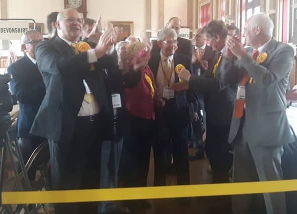 Lib Dems cheering the result