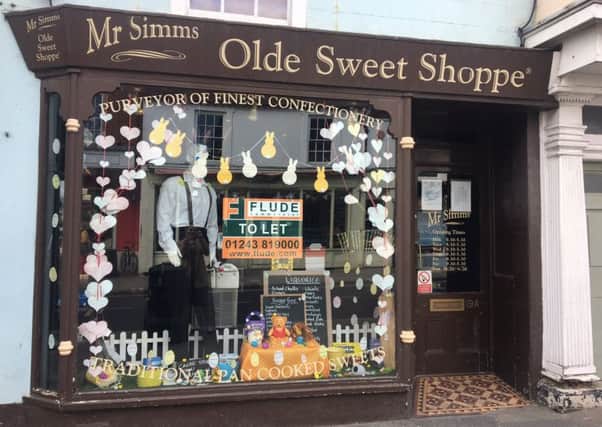 Mr Simms sweet shop in South Street, Chichester