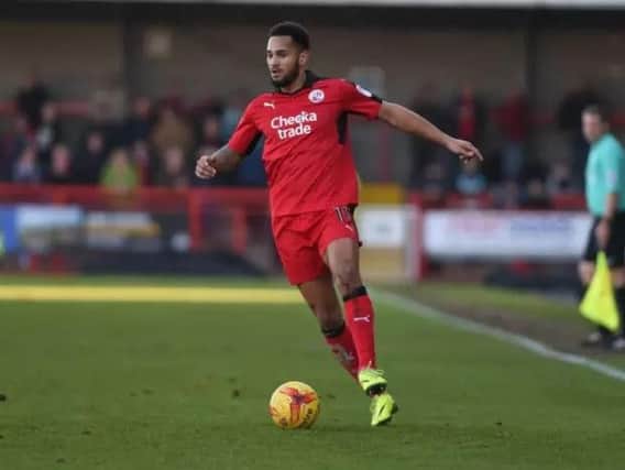 Jordan Roberts scored Crawley Town's second goal against Mansfield Town