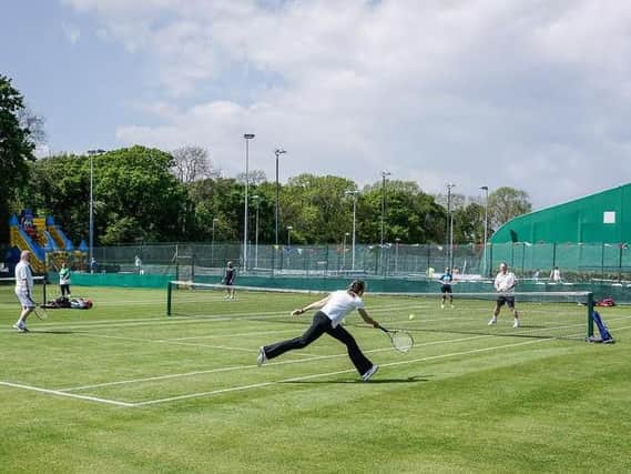 One of West Worthing Tennis Club's grass courts.