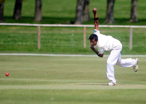 Ahbishek Patel bowls for Chi Priory Park / Picture by Kate Shemilt