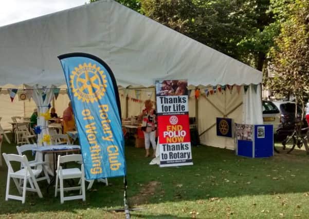 A Rotary tea tent at last years bank holiday carnival