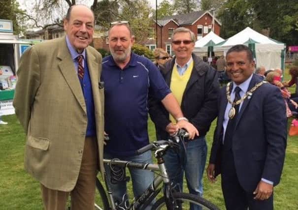 Mayor, councillor Sujan Wickremaratchi (right) with festival guests. Picture: Haywards Heath Town Council