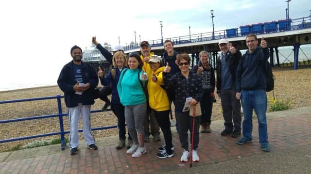 Street pastors walked from Eastbourne Pier to Hastings Pier. SUS-171005-104107001