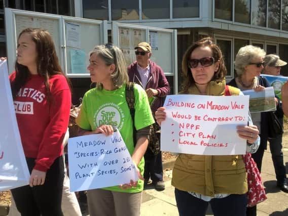 Campaigners outside Hove Town Hall