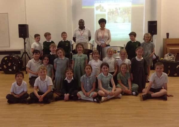 The pupils had the opportunity to experience a steel drum performance