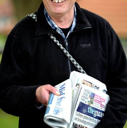 Ian Wilson from Lindfield is 66 years old and is still delivering newspapers. Possibly one of the oldest paper boys around Pic: Steve Robards