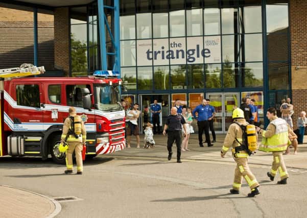 The Triangle leisure centre in Burgess Hill was evacuated this afternoon (May 11). Picture: Eddie Howland