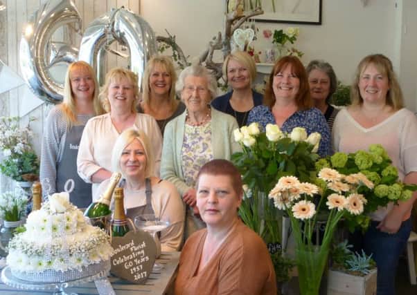 The Bouleveard Florists team with original owner Pat Patterson (centre)