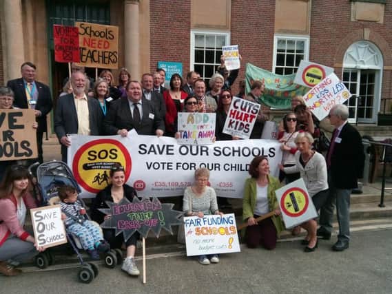 Save Our Schools West Sussex campaigners met with councillors at County Hall