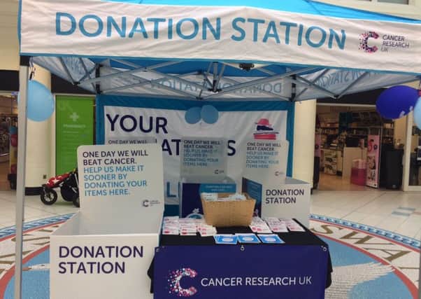 Donation Station  in Swan Walk shopping centre.