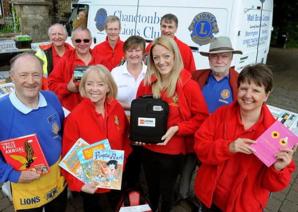 Chanctonbury Lions Club at the Storrington book stall, with StART responders. Photo by Steve Robards