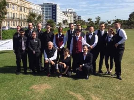 Eastbourne's National Waiters' Day race SUS-170517-115130001