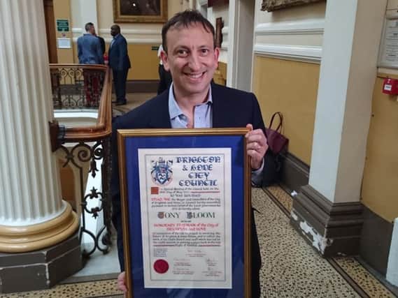 Tony Bloom was given the freedom of the city