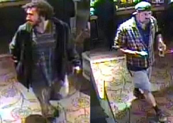 Police would like to speak to these men in connection with the theft. Photo: Sussex Police