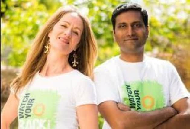 Michelle Baker, CEO of the Myfanwy Townsend Melanoma Research Fund, and skin specialist Siva Kumar