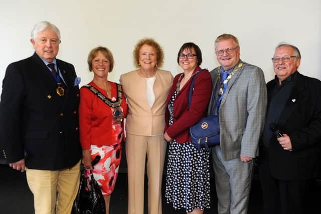 Actress Judy Parfitt (centre) with Mid Sussex mayors. Picture: Steve Robards