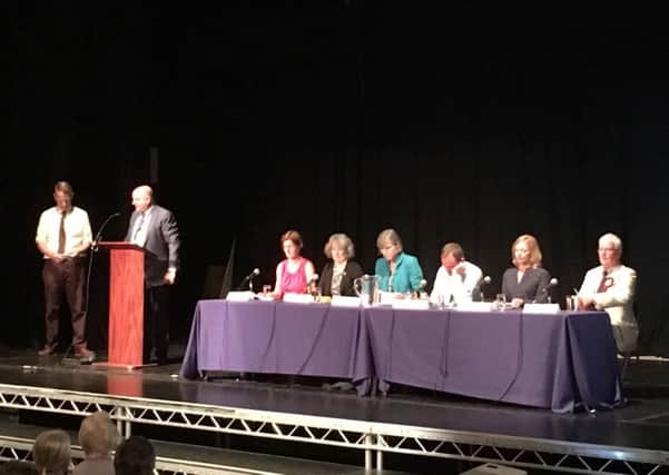 Five candidates for the Arundel and South Downs constituency attended the meeting on Monday night