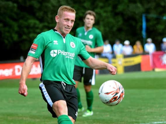 Pat Harding is one of seven players who will remain at Burgess Hill Town for next season