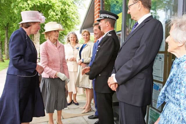 Princess Alexandra was greeted by many dignataries, including the Duchess of Norfolk. Picture: Derek Martin