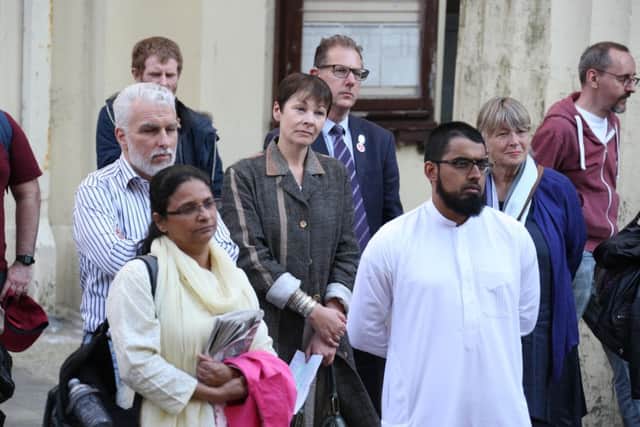 The vigil at Brighton Town Hall (Photograph: Eddie Mitchell)