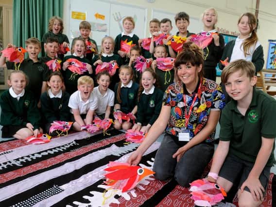 Children from Wisborough Green School created a 3D mural with the help of artist Ellie Bond