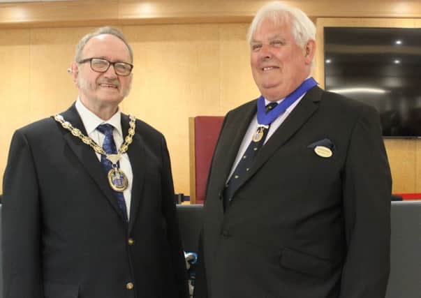 New chairman of HDC Roger Clarke, with vice chairman Peter Burgess