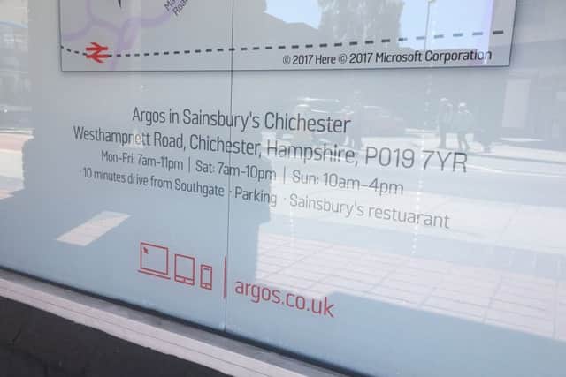 Argos has in fact moved to Sainsbury's in Westhampnett Road, Chichester