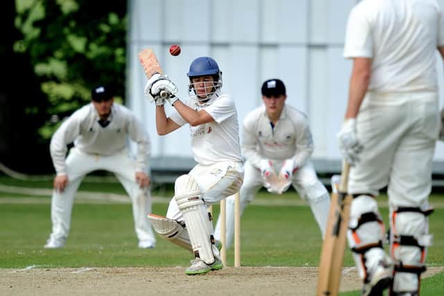 Ansty's Harry Towler ducks a short ball. Picture by Steve Robards