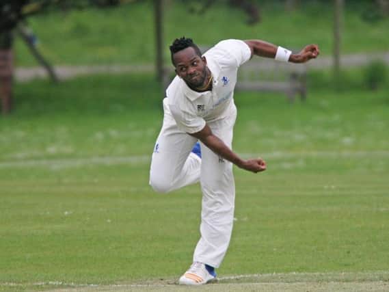 Goring overseas Kellon Carmichael took four wickets, then smashed a quickfire 35 for his side on Saturday. Picture by Derek Martin DM17525634