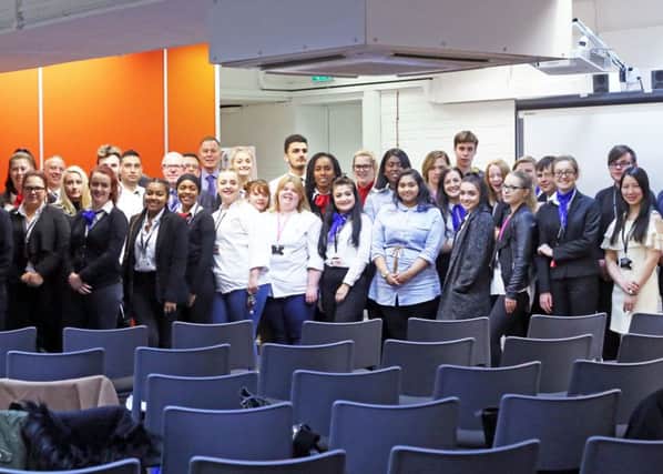 Some of the students involved in the event. Picture supplied by Central Sussex College