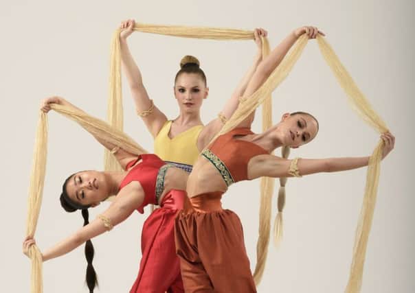 Reiko Tan, Brittanie Dillon and Eloise Shepherd-Taylor in La Bayadere. Picture by Bill Cooper