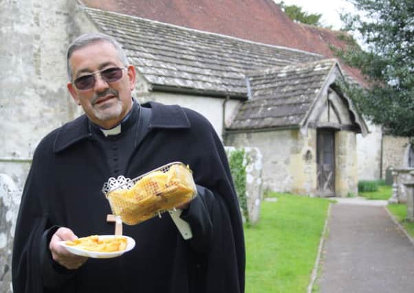Father Peter Mallinson is Arun Churches' very own 'Fryer' Tuck