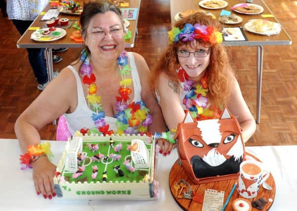 ks1500207-11 cake entry Foxy Lady and Ann Arnold came second wiith her entry of Five a Side in the inaugural Rogate Bake Off. Picture: Kate Shemilt ks1500207-11
