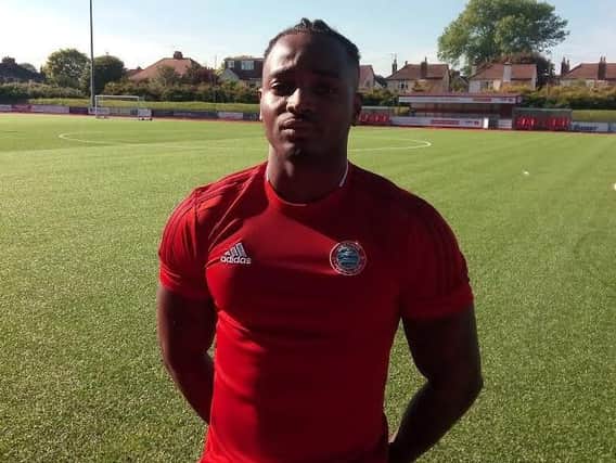 Tony Nwachukwu pictured at Woodside Road this evening.