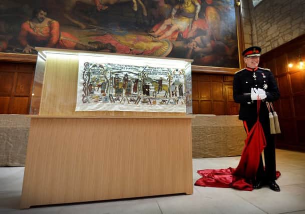 Unveiling of the Battle Tapestry, Abbot's Hall, Battle Abbey School.

Mr Peter Field, Lord Lieutenant for East Sussex SUS-170531-124526001