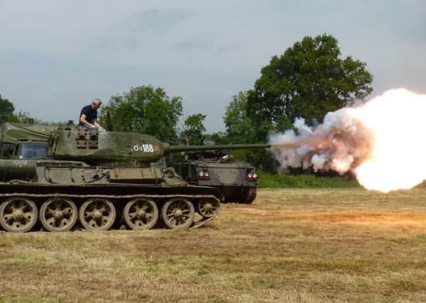 Firing the T34. Photo by Garry Mortimer-Cook