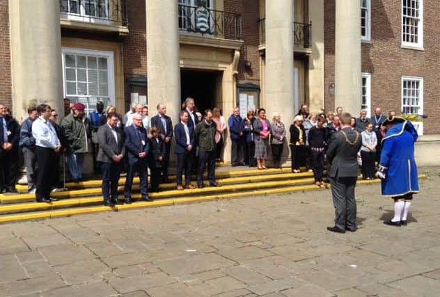Worthing Town Hall's minute's silence