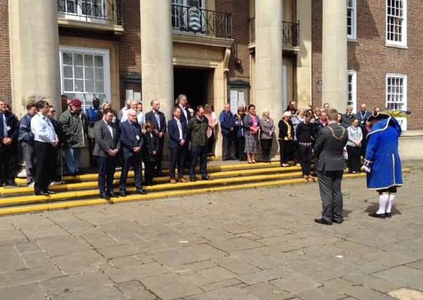 Worthing Town Hall's minute's silence