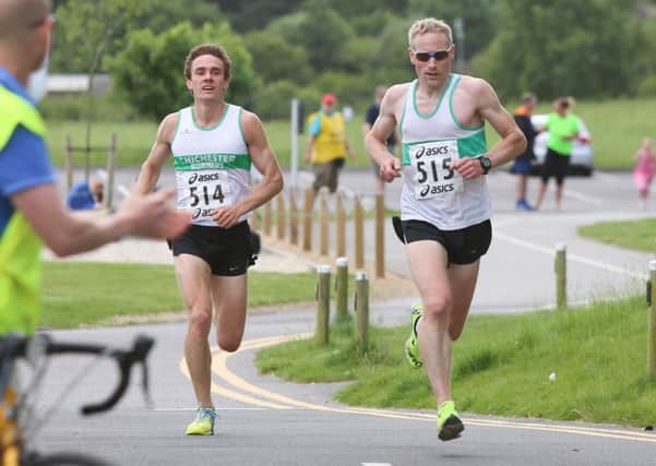 James Baker and Chris Zablocki lead the way at the D-Day 10k / Picture by Habibur Rahman