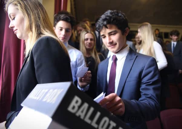 Sixth formers go to the mock polls